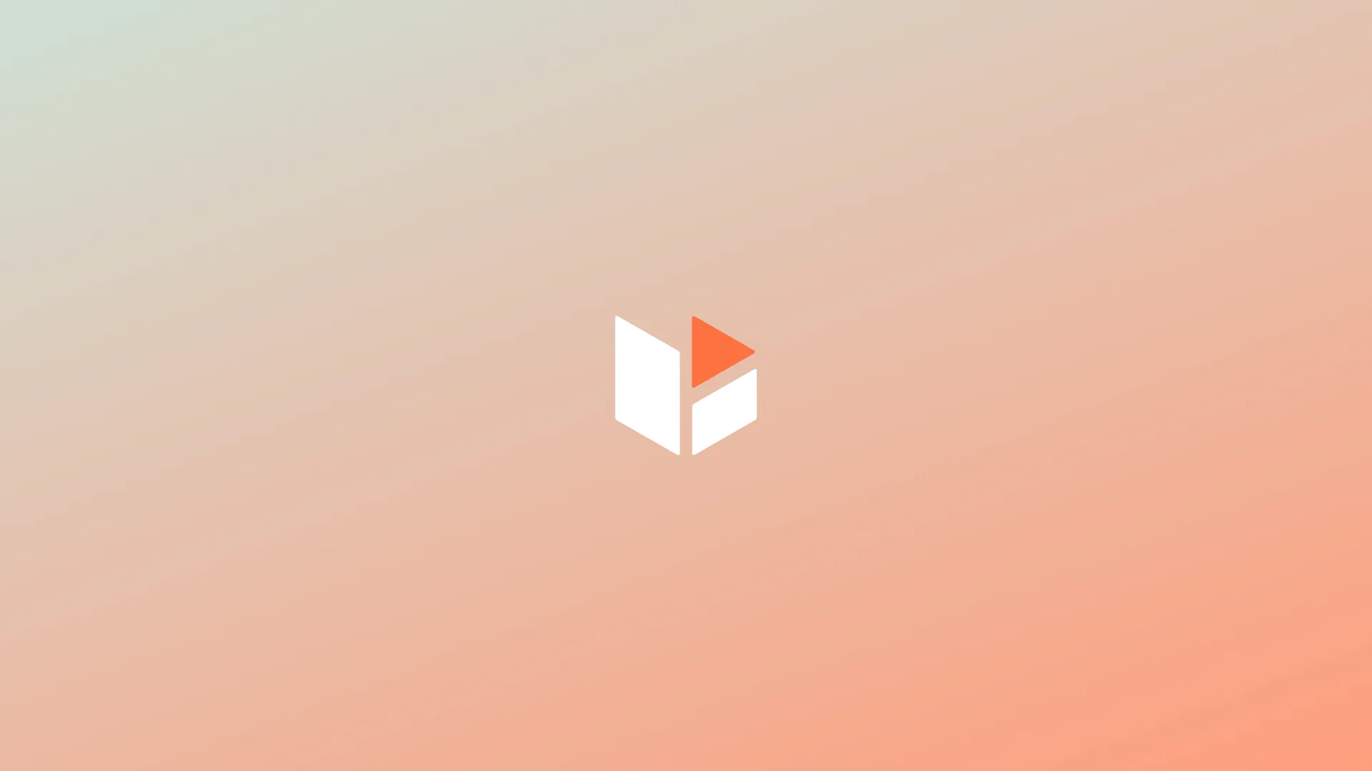 Plaibook logo on a warm coral gradient