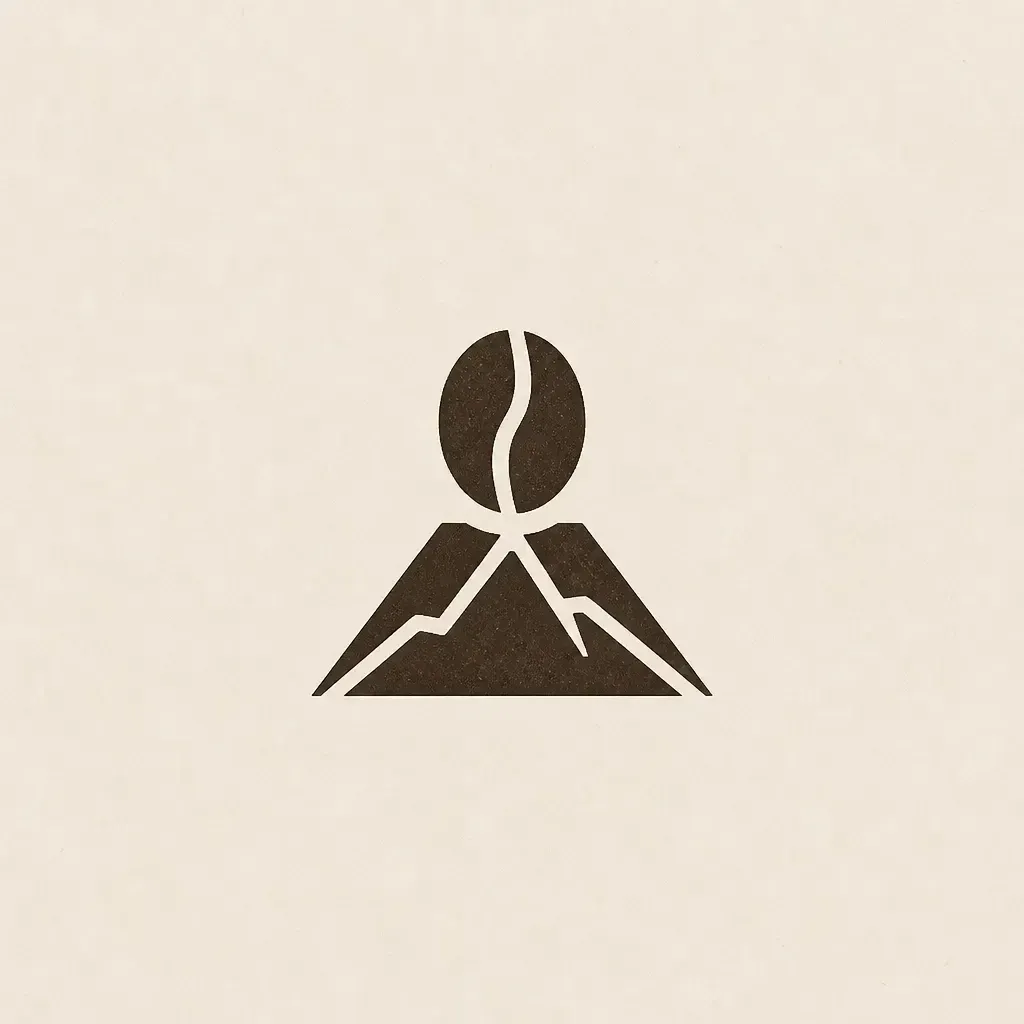 Volta mark: a coffee bean over a mountain peak